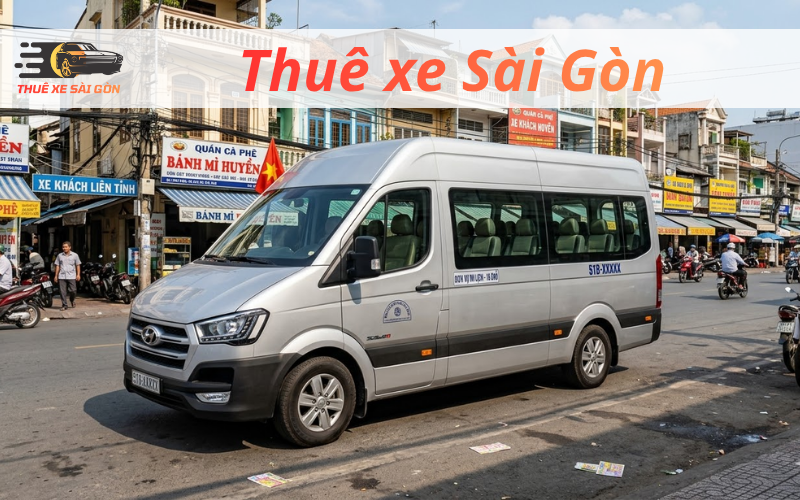 thuê xe 16 chỗ Sài Gòn thực tế chất lượng cao
