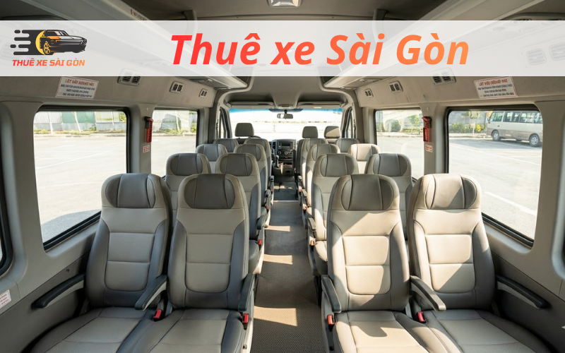 nội thất xe 16 chỗ rộng rãi thoải mái