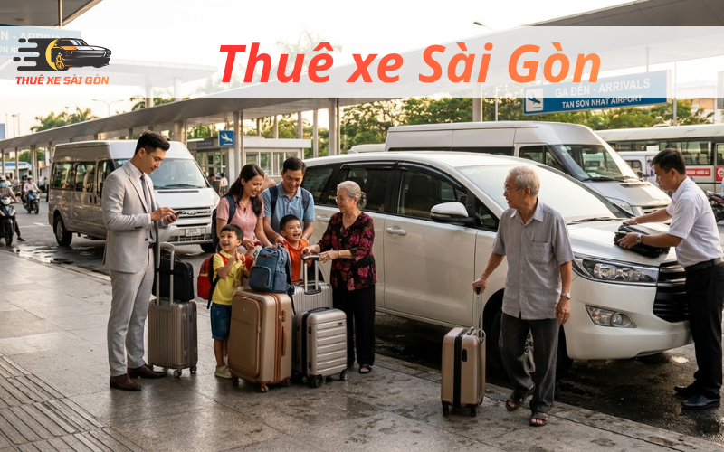 xe đưa đón sân bay Sài Gòn phù hợp cá nhân gia đình doanh nghiệp