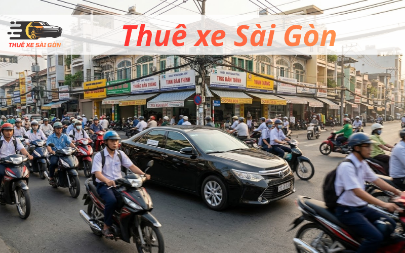 xe đưa đón sân bay Sài Gòn trong giờ cao điểm