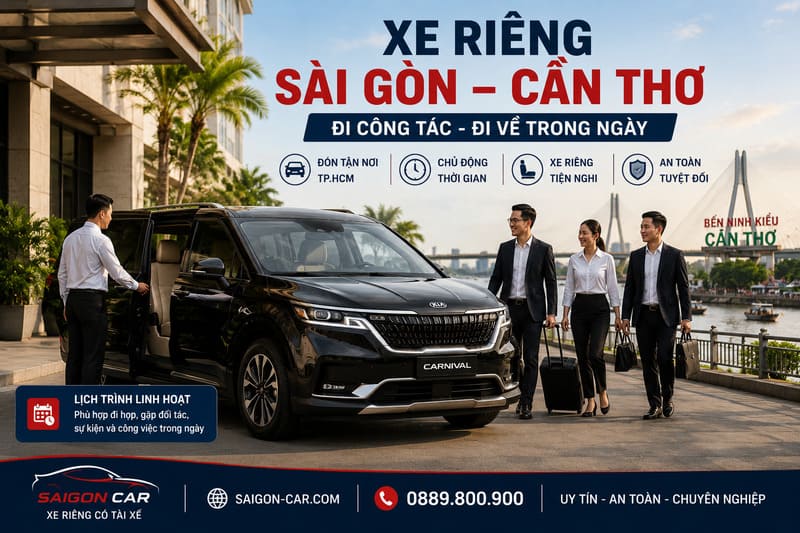 Xe Sài Gòn đi Cần Thơ trong ngày
